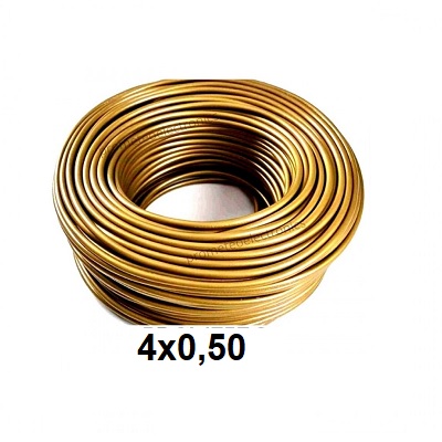 Cavo 4x0,50 Similgomma Dorato *(prezzo al mt)